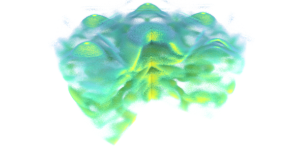 3D rendering of the full emission cone/bands of WS₂/Au(111).