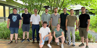 Congratulations from the Cinchetti Group to Marc Terschanksi (center) for his finished PHD thesis.